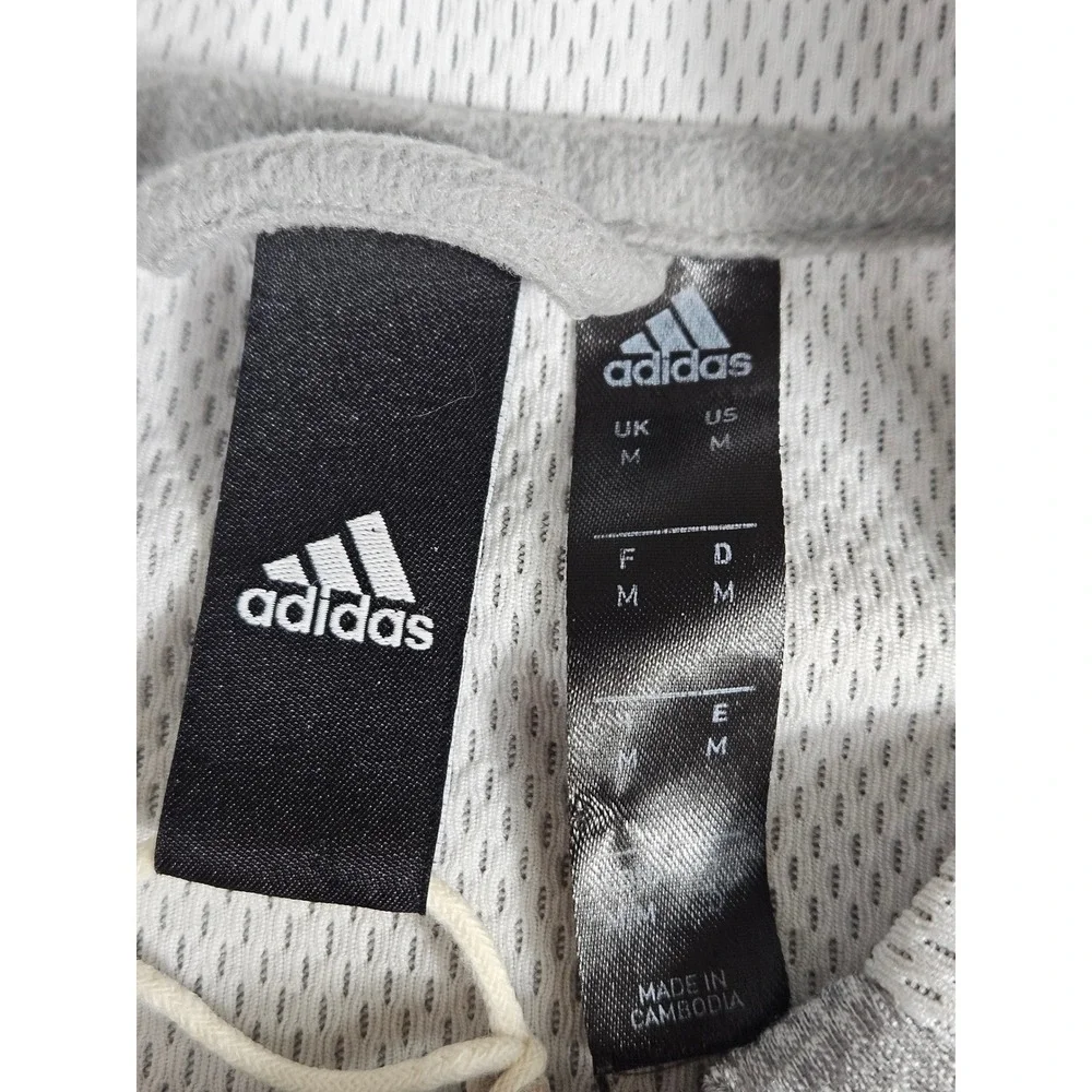 Adidas Mens Grey Colorblock Full Zip Mesh Track Jacket DU2572 Size Medium